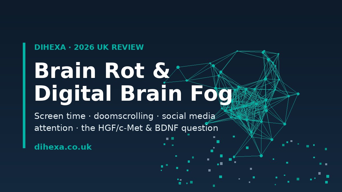 Dihexa and brain rot / digital brain fog - 2026 UK evidence review illustration